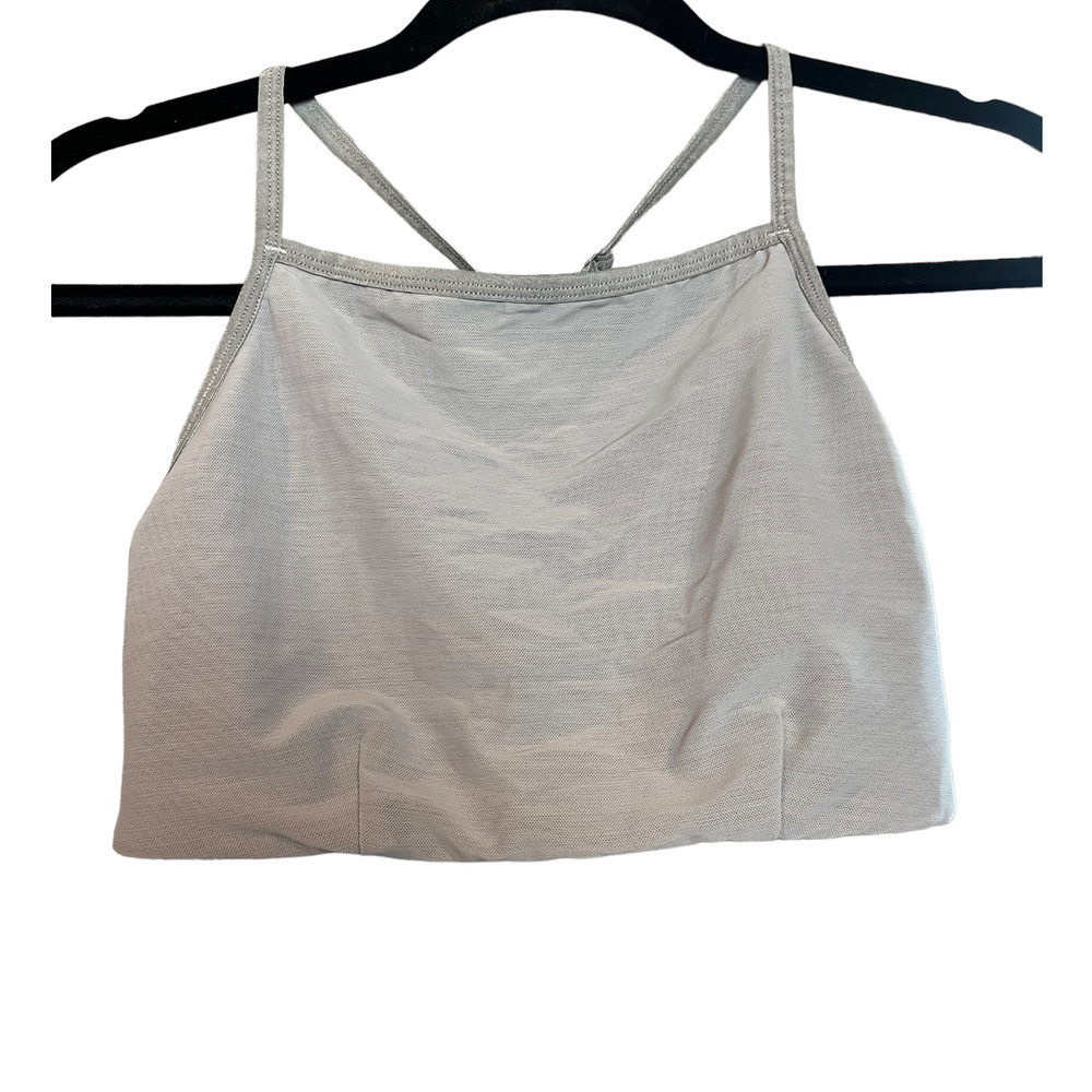 PrAna Epivine SportBra Longline Mesh sheer V Neck  RacerBack Bra